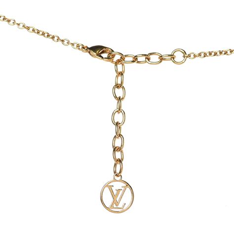 Louis Vuitton Necklace Essential V Women's Gold LV Top Chain 